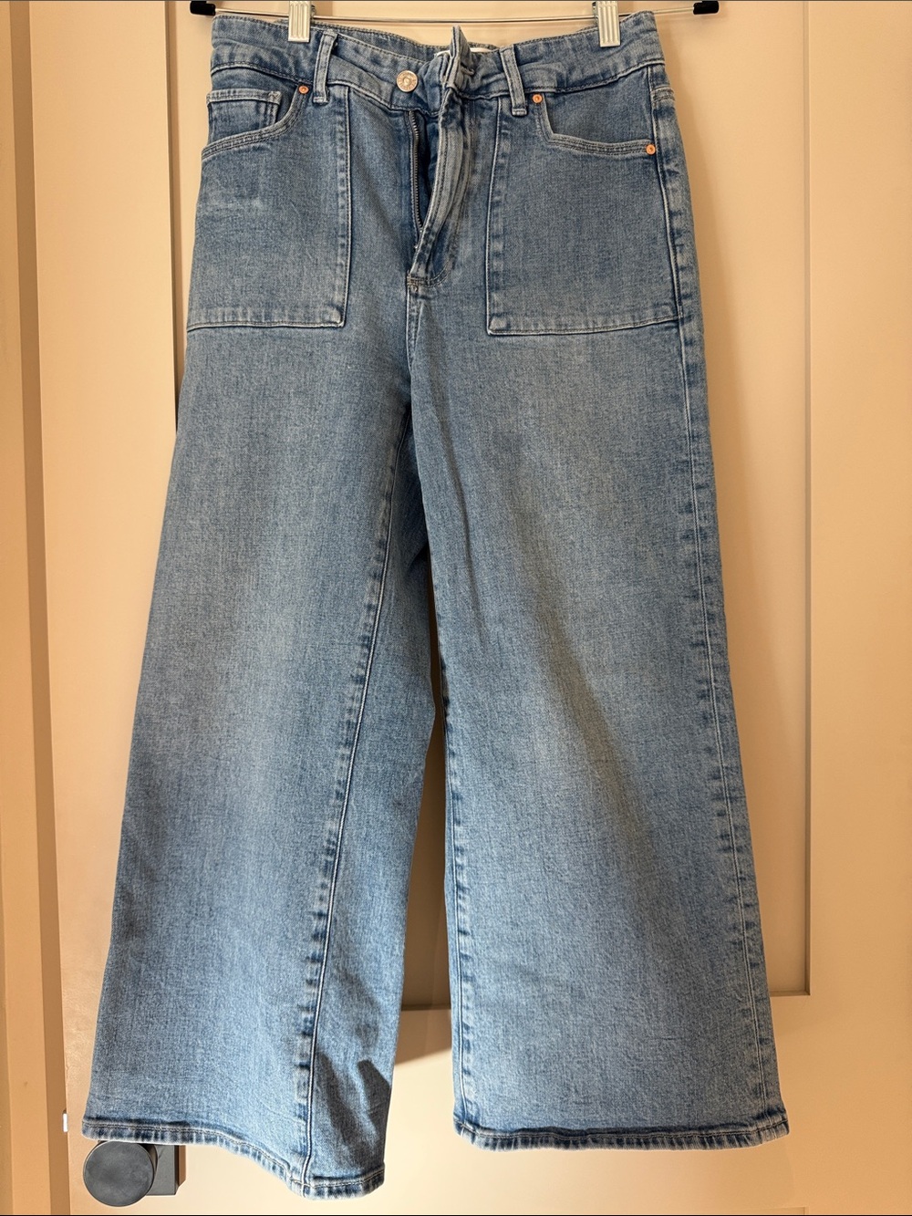 Paige Anessa Light Blue Wide-Leg Women’s Jeans, size 27